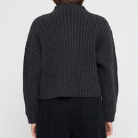 Chunky Ribbed Mock Neck - FW26 - Charcoal