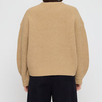 Chunky Poet Sleeves Sweater - FW26 - Caramel