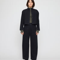 Signature 3/4 Cropped Shirt Jacket - Brushed Canvas Edition - Black