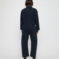 Signature 3/4 Cropped Shirt Jacket - Brushed Canvas Edition - Navy