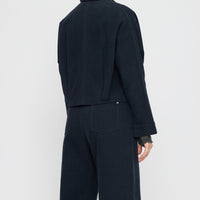 Signature 3/4 Cropped Shirt Jacket - Brushed Canvas Edition - Navy