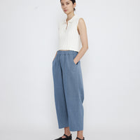 Collared Ribbed Vest - SS25 - White