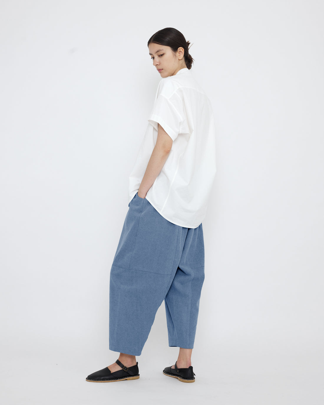 Mandarin Cocoon Short Sleeves Shirt - SS25 - Off-White