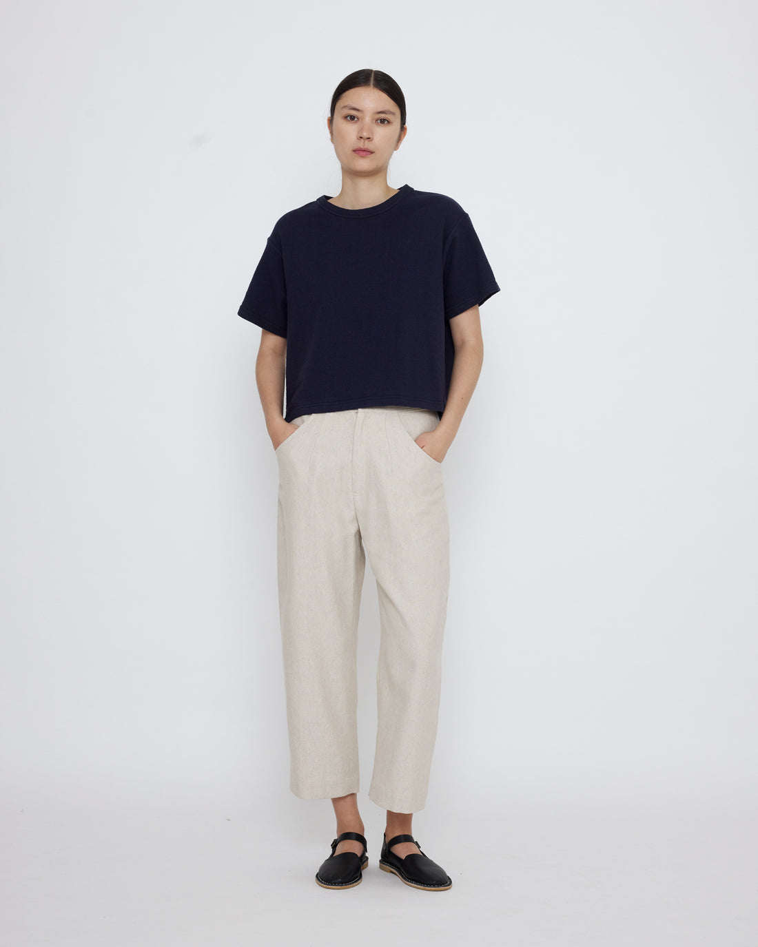 Signature Cropped Tee - Cotton Edition - Navy