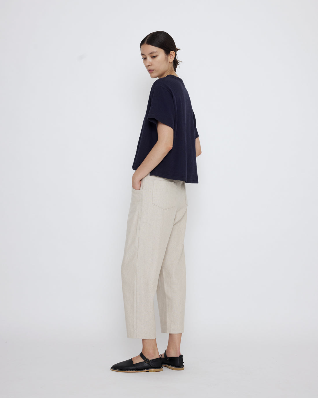 Signature Cropped Tee - Cotton Edition - Navy