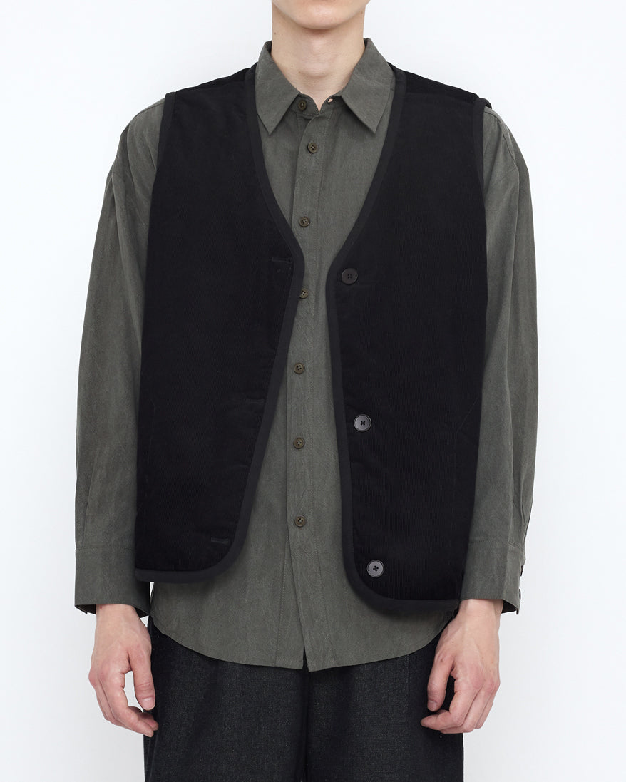 Reversible Quilted Vest - SS25 - Black