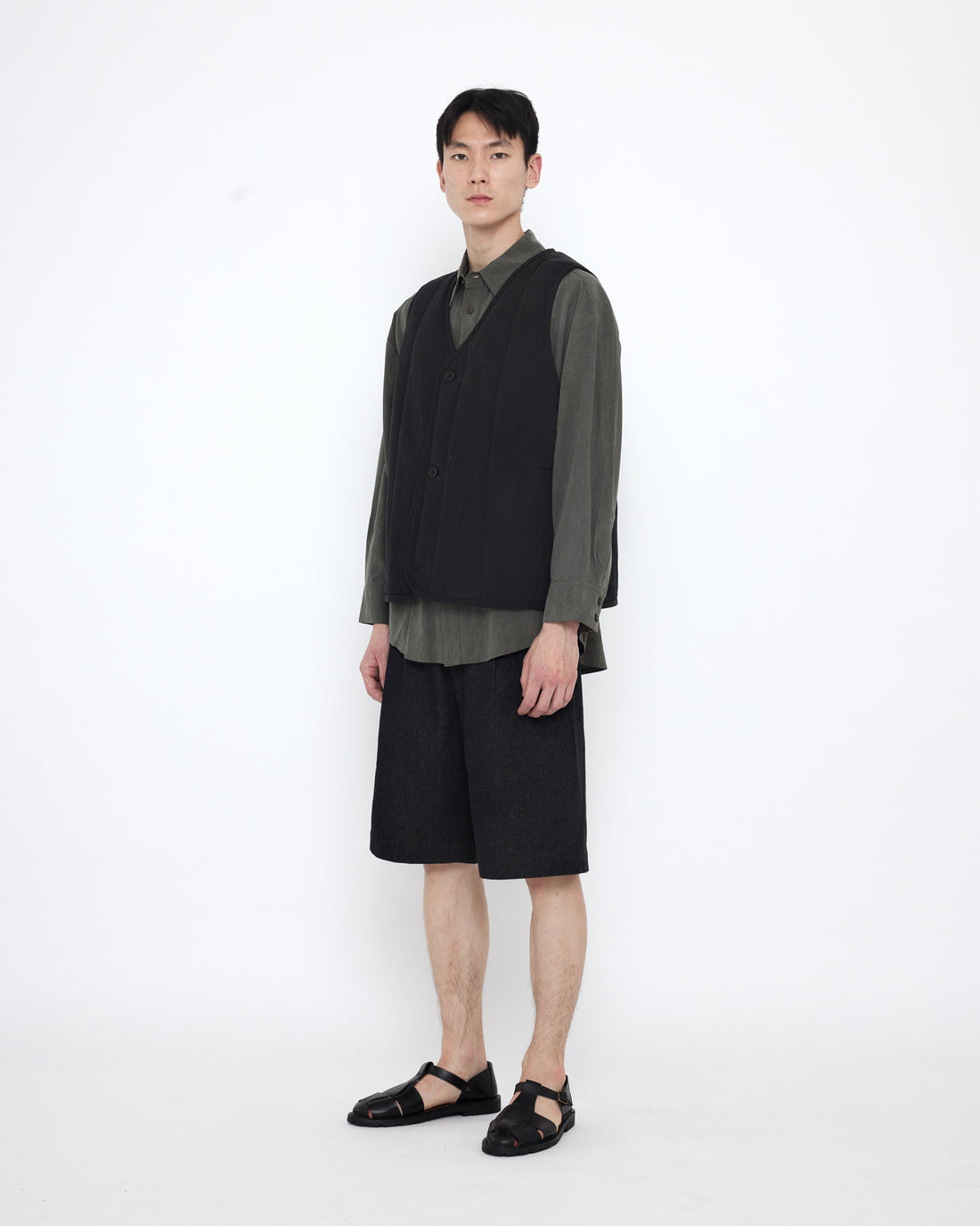 Reversible Quilted Vest - SS25 - Black