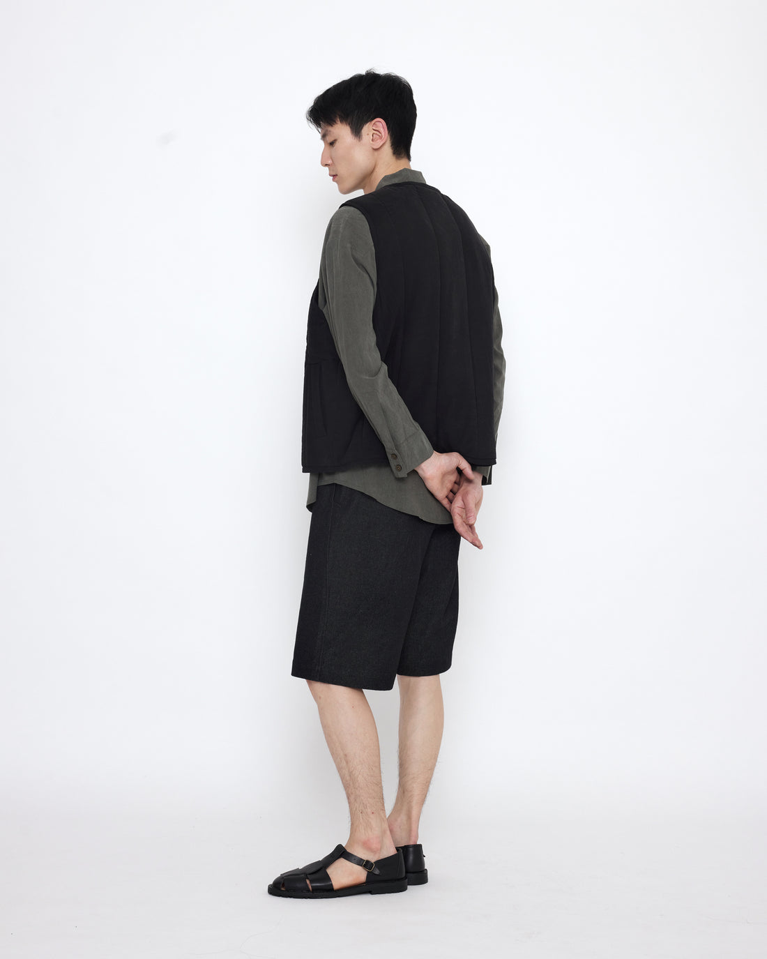 Reversible Quilted Vest - SS25 - Black