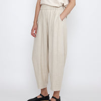 Elastic Panel Barrel Trouser - Summer Edition - SS25 - Oatmeal