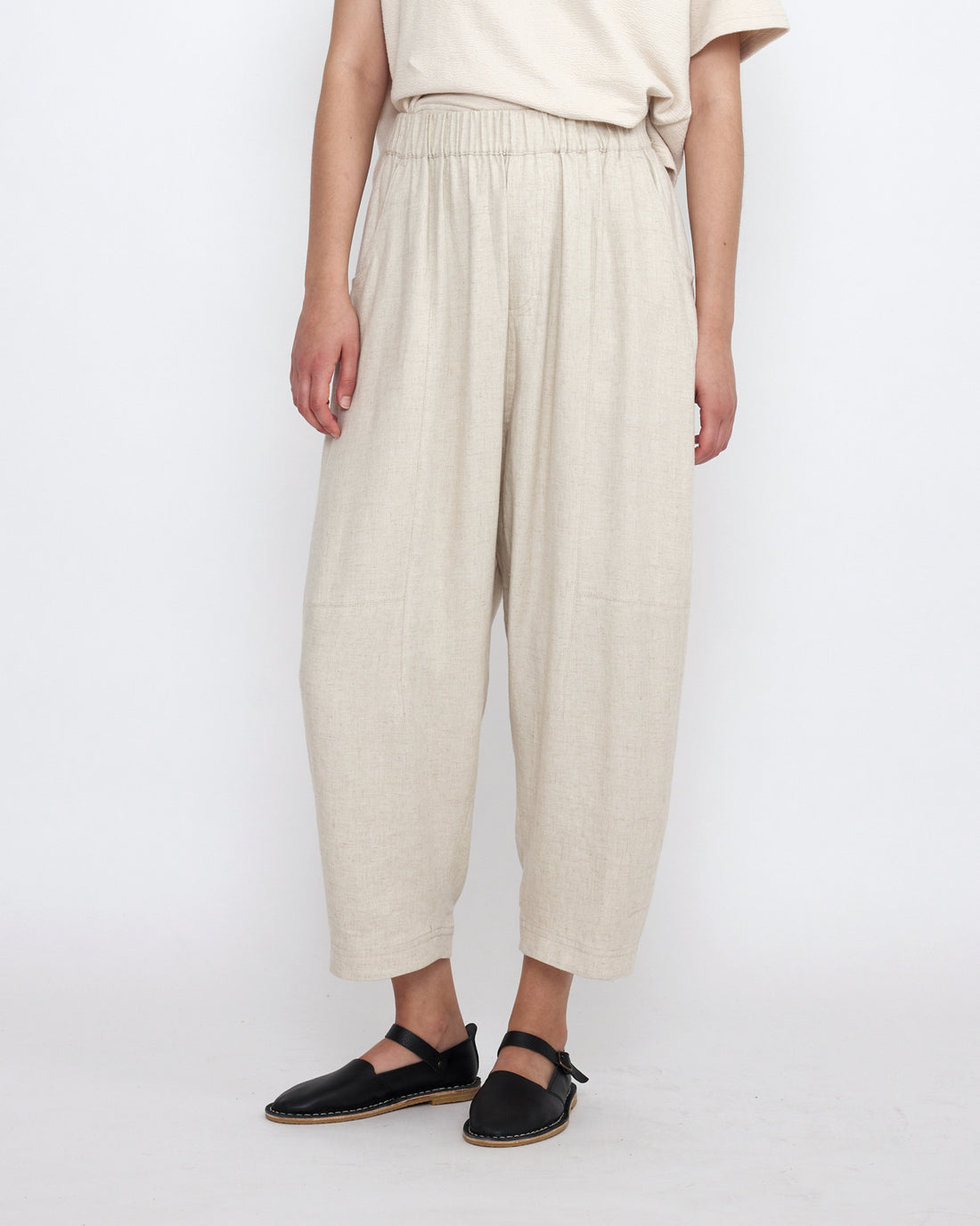 Elastic Panel Barrel Trouser - Summer Edition - SS25 - Oatmeal