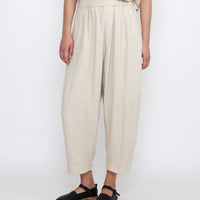 Elastic Panel Barrel Trouser - Summer Edition - SS25 - Oatmeal