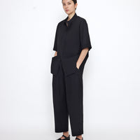 Double Pocket Shirt - SS25 - Textured Black