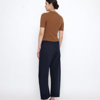 Collared V-Neck Fine Knit - SS25 - Rust