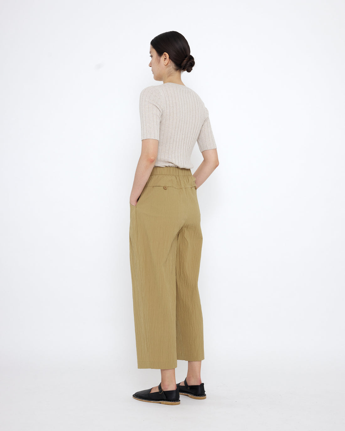 Signature Pleated Trouser - Textured Edition - Textured Dijon
