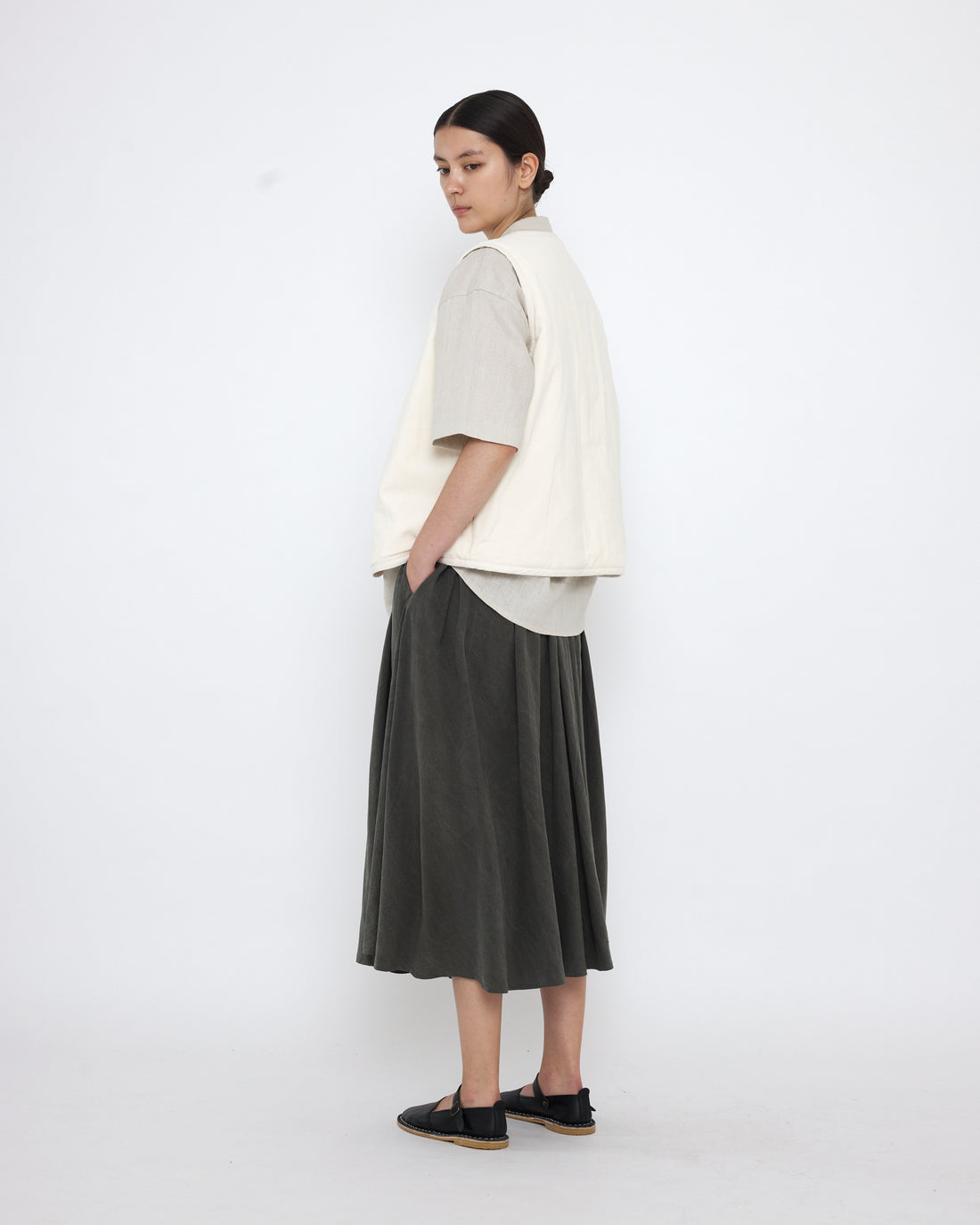Reversible Quilted Vest - SS25 - Antique White