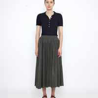Collared Ribbed Fine Knit - SS25 - Navy