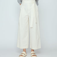 Paper-Bag Pleated Trouser - SS26 - Rice White