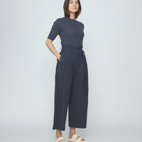 Paper-Bag Pleated Trouser - SS26 - Navy