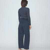 Ribbed Long Sleeves - SS26 - Stone Navy