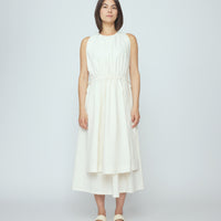 Papery Layered Dress - SS26 - Rice White