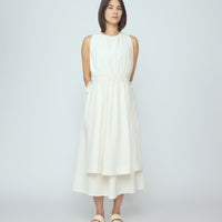 Papery Layered Dress - SS26 - Rice White