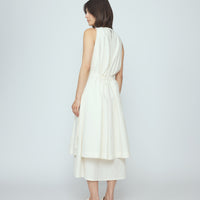 Papery Layered Dress - SS26 - Rice White