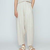 Elastic Panel Barrel Trouser - SS26 - Oatmeal