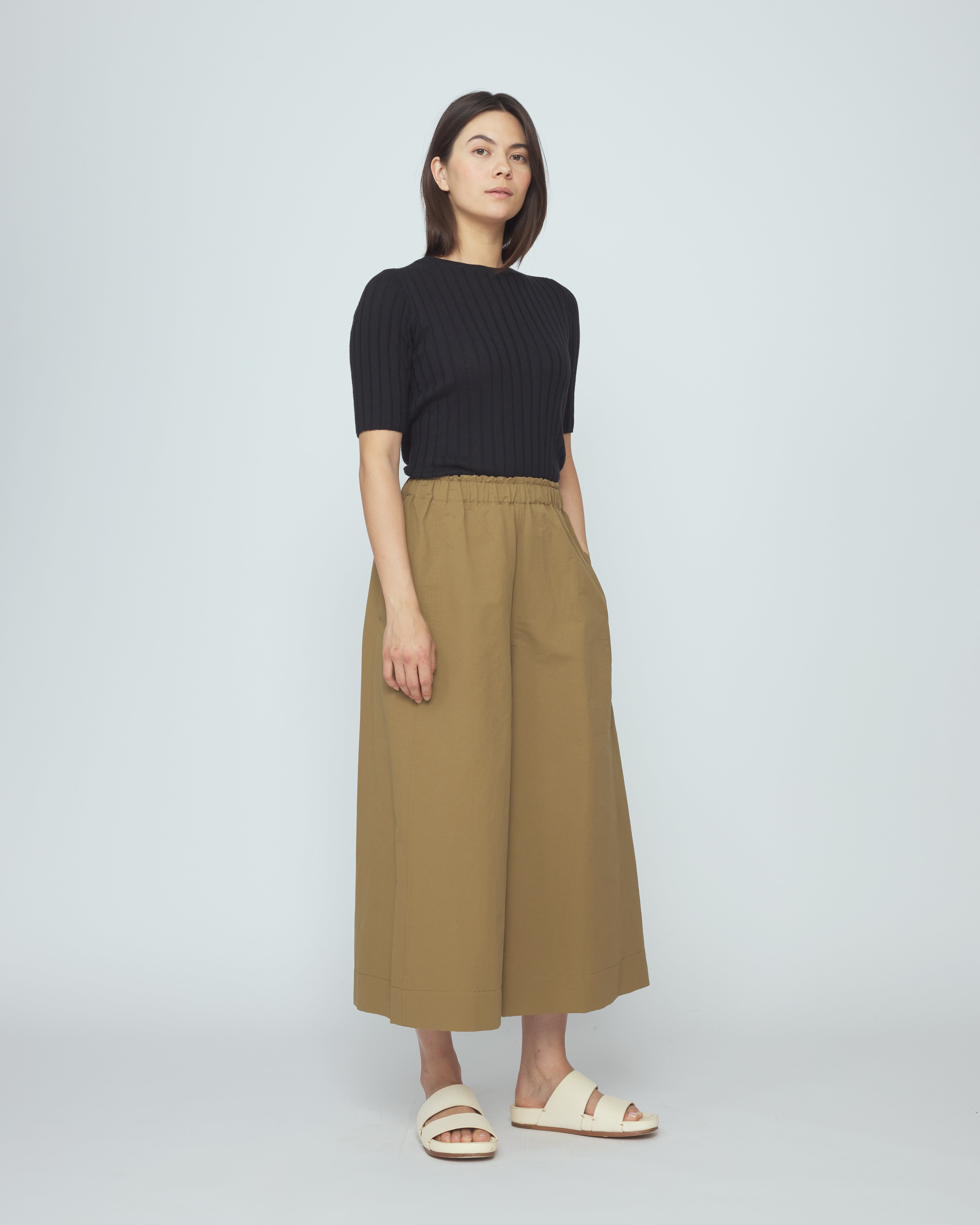 Elastic Culotte - SS26 - Tan Brown – 7115 by Szeki - Copenhagen