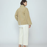 Lapel Short Coat - SS26 - Washed Tan