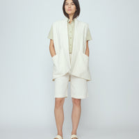 Striped Cropped Shirt - SS26 - Mustard Stripes