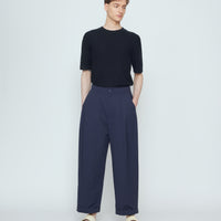 Spring Pleated Trouser - SS26 - Navy
