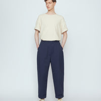 Spring Pleated Trouser - SS26 - Navy