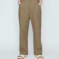 Signature Curve Legged Trouser - Canvas Edition - Moss Brown