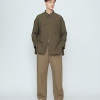 Papery 3/4 Button Up - SS26 - Olive