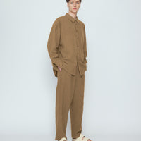 Elastic Dropped Crotch Trouser- SS26 - Caramel