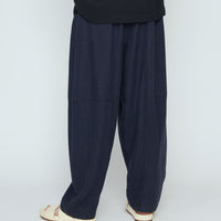 Elastic Panel Barrel Trouser - SS26 - Navy Black