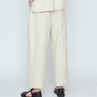 Signature Pleated Trouser - Canvas Edition - Oatmeal