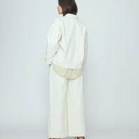 Signature Panel Pockets Jacket - Spring Edition - Pearl White