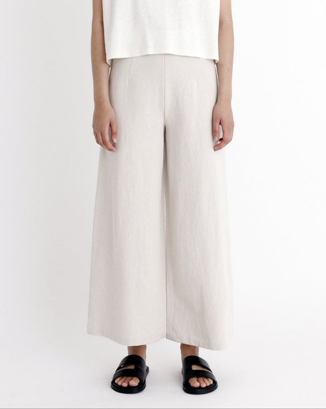Signature Wide-Legged Trouser - Canvas Edition - Oatmeal