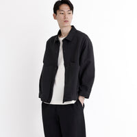Signature Panel Pockets Shirt Jacket - Black