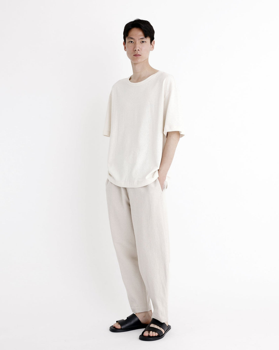 Signature Elastic Pull-Up Trouser - Canvas Edition - Oatmeal