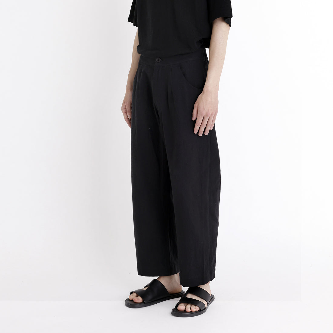 Signature Curve Legged Trouser - Black