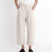 Signature Curve Legged Trouser - Oatmeal
