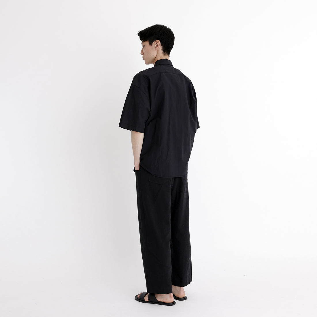 Signature Curve Legged Trouser - Black