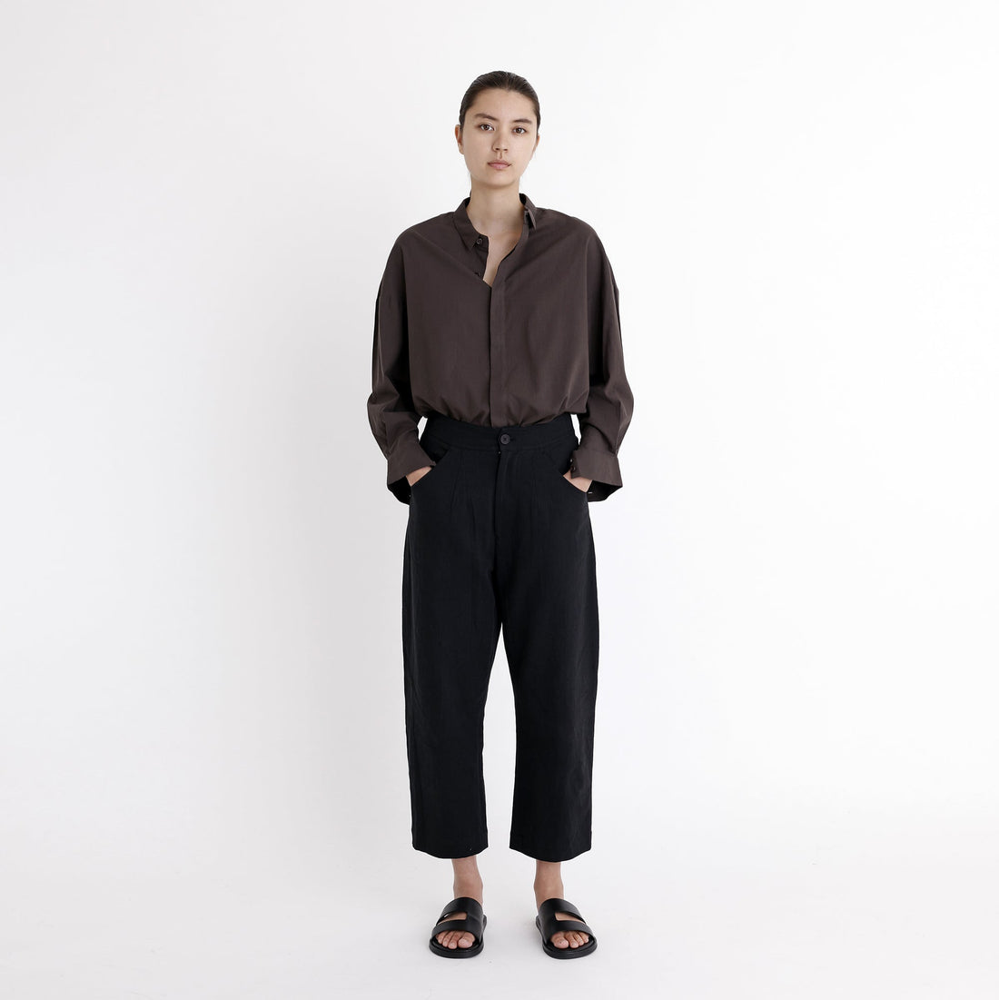 Signature Curve Legged Trouser - Black