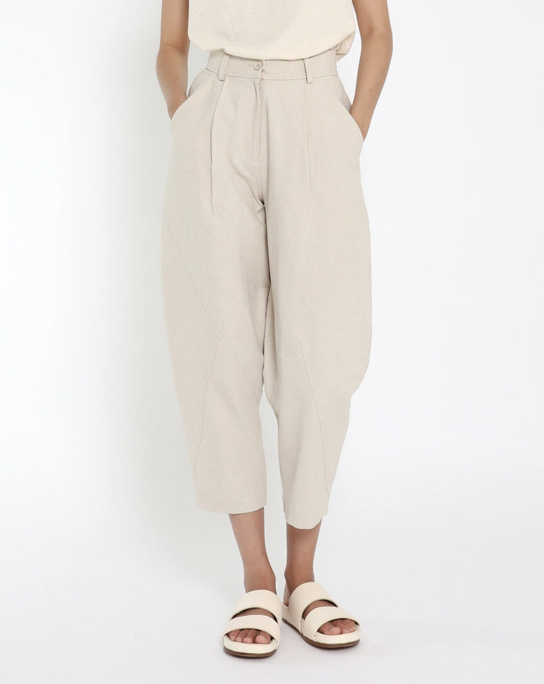 Signature Lantern Trouser - Oatmeal