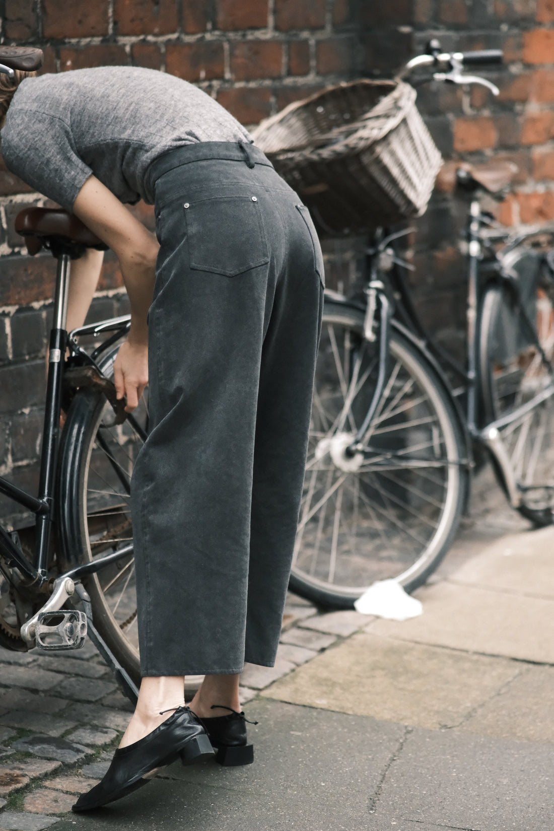 Curve Legged Work Trouser - FW25 - Washed Black