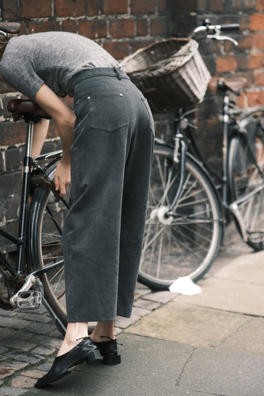 Curve Legged Work Trouser - FW25 - Washed Black