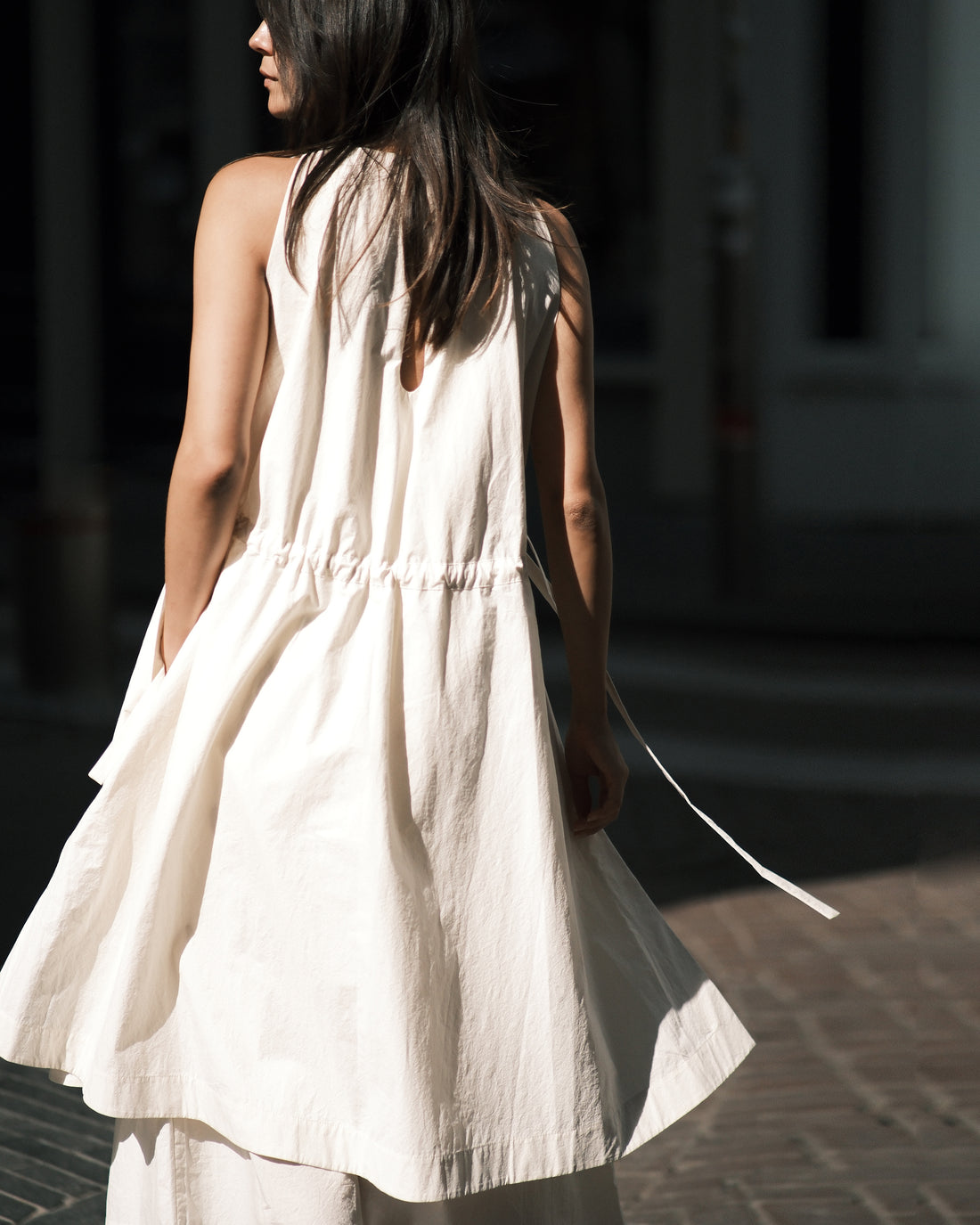 Papery Layered Dress - SS26 - Rice White
