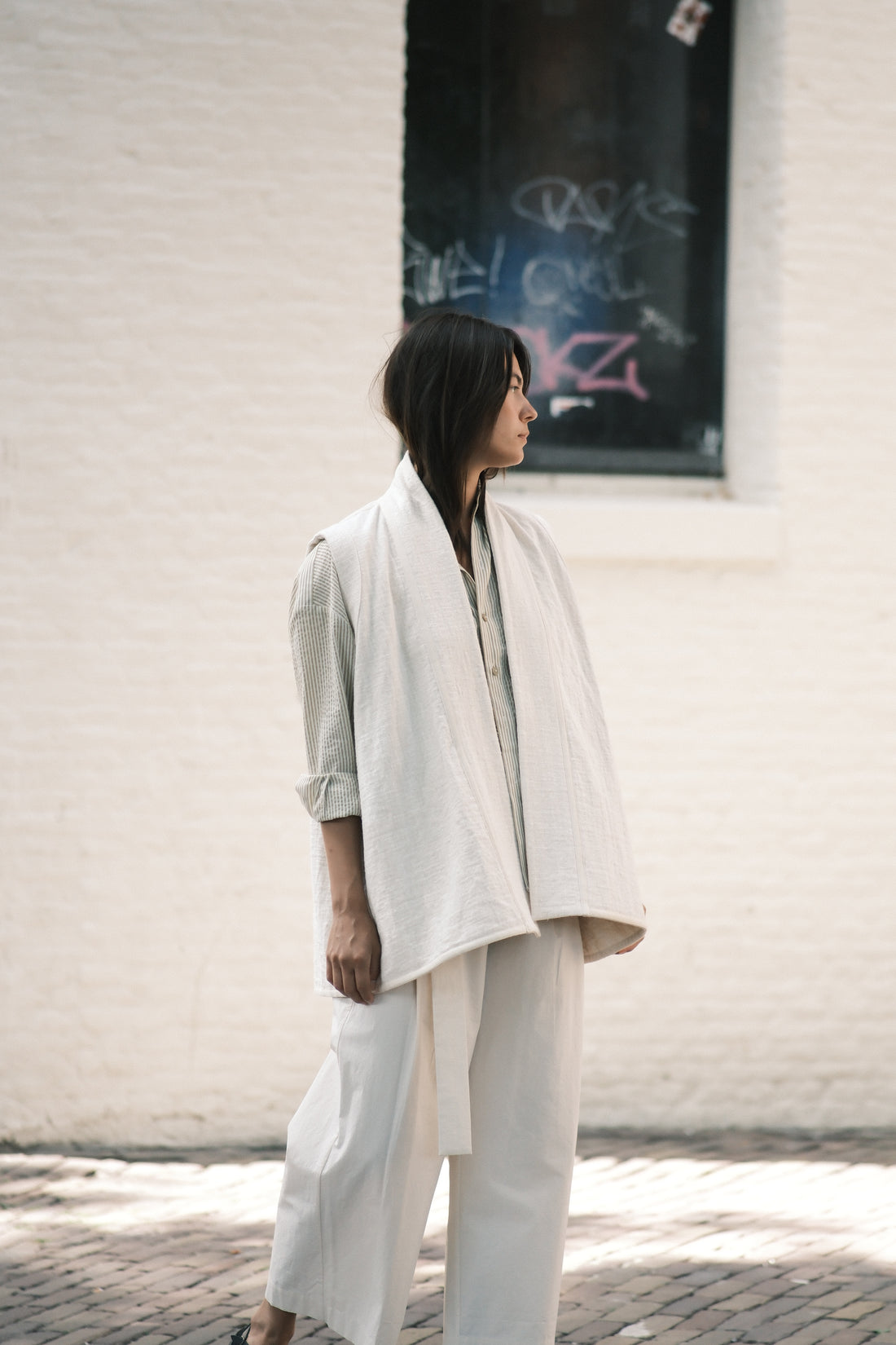 Reversible Vest - SS26 - Bone White